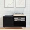Record Cabinet Black Oak Effect 85 x 38 x 48 cm