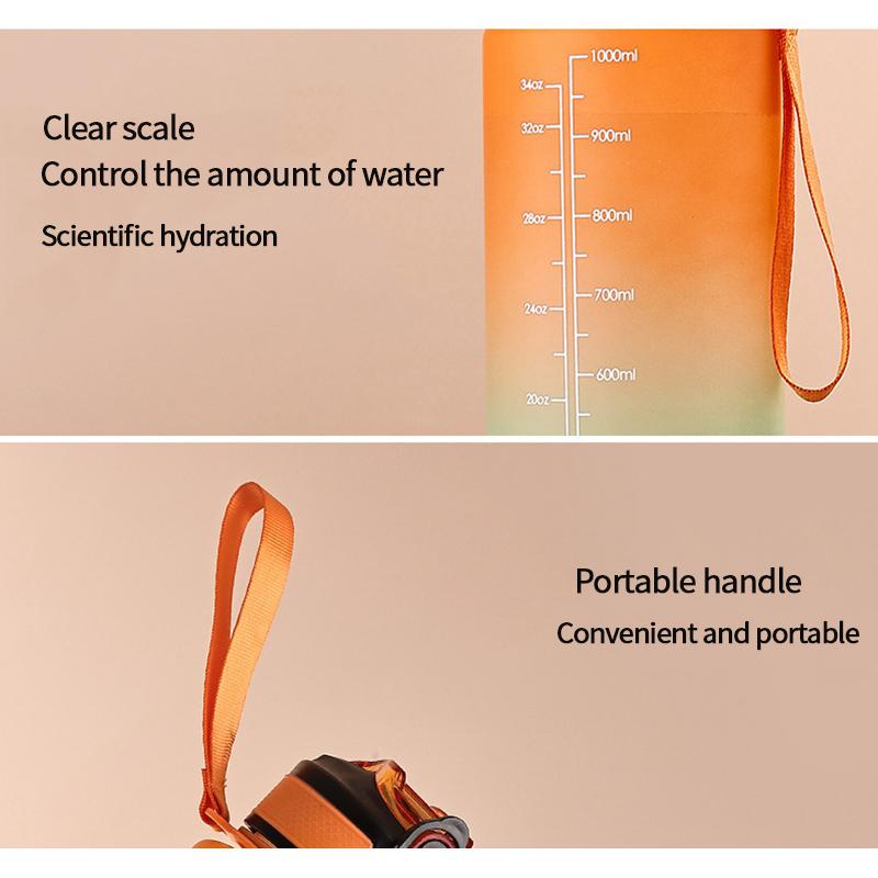 1 Liter Large Capacity Sports Water Bottle Leakproof Bottles Drinking Outdoor Travel Gym Fitness Jugs For Kitchen Cups