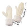 Thicken Fleece Liner Winter Mittens for Women and Teens Fashionable and Warm Hand Gloves for Winter Activity