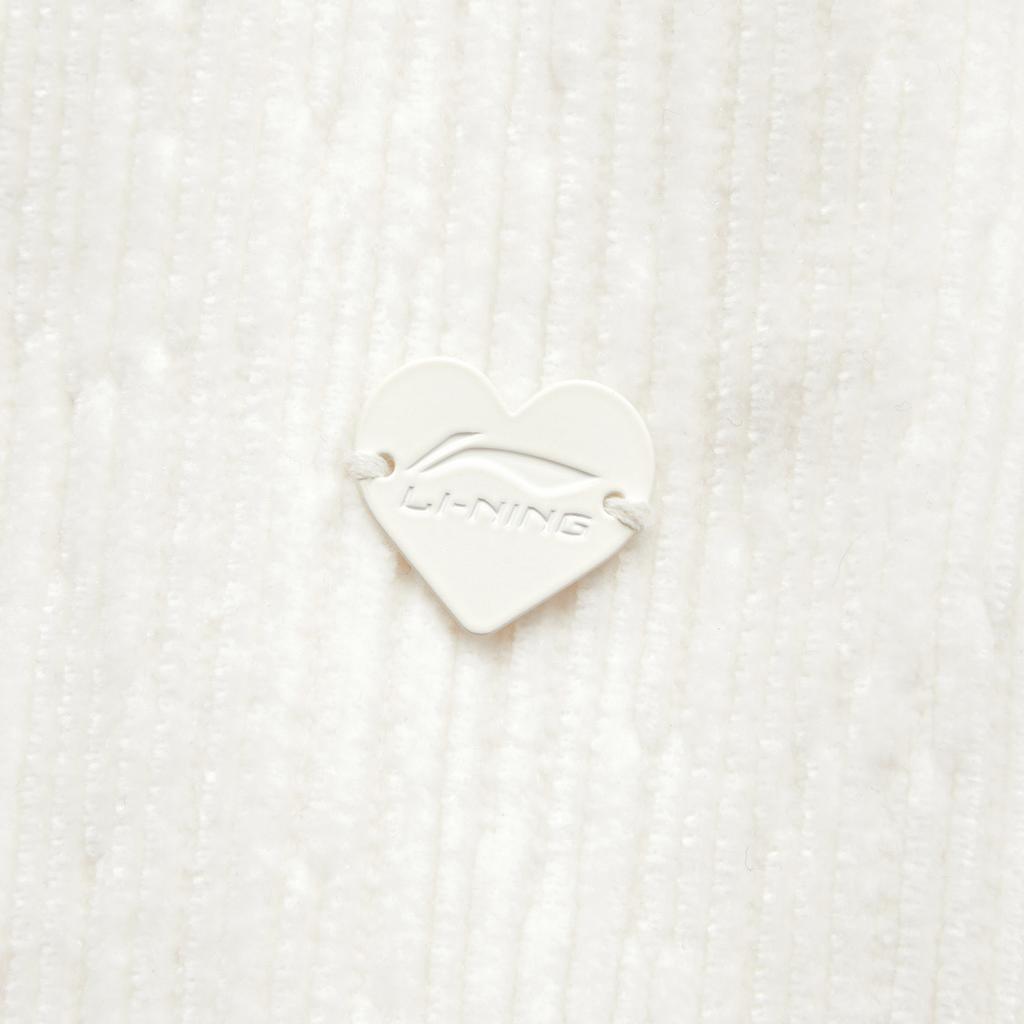 Li Ning Loose Fit Cuffed Mid Waist Casual Pants Women Bottoms Off-White AKLU324-4