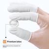 Dediles Desechables de Látex Antiestáticos Antideslizantes 10-300 Piezas Cubiertas Protectoras Blancas para Reparación Electrónica Fabricación de Joyería