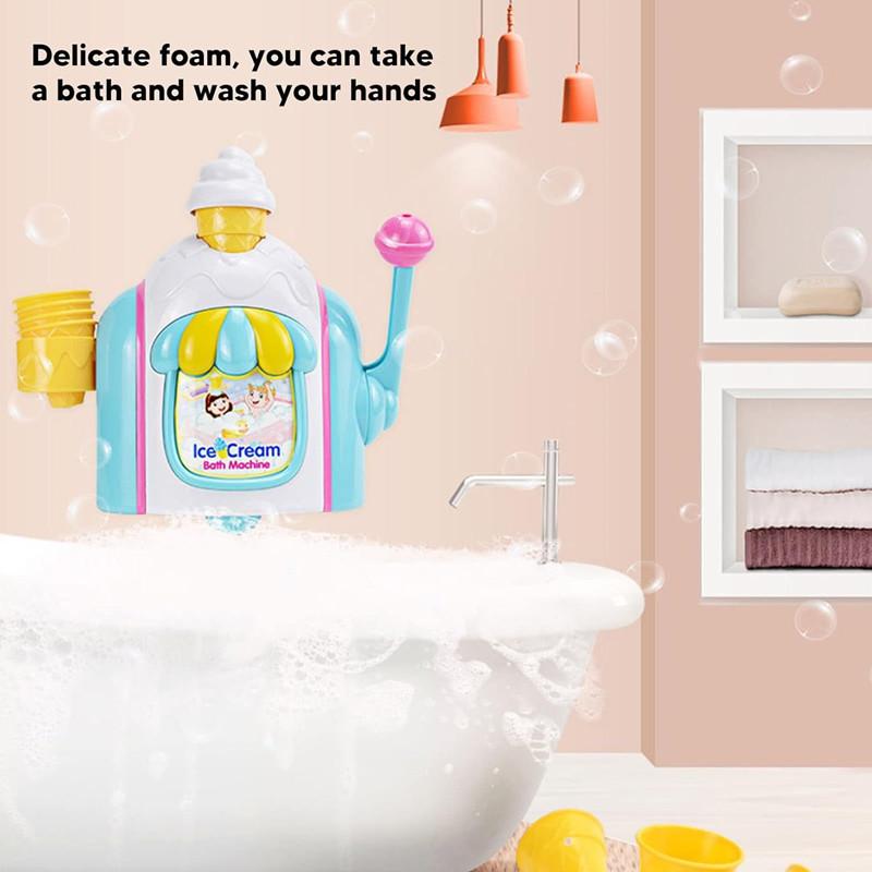 Child Bathroom Ice Cream Machine Bubble Machine Bath Cartoon Manual Bubbles Manufacturing Machine