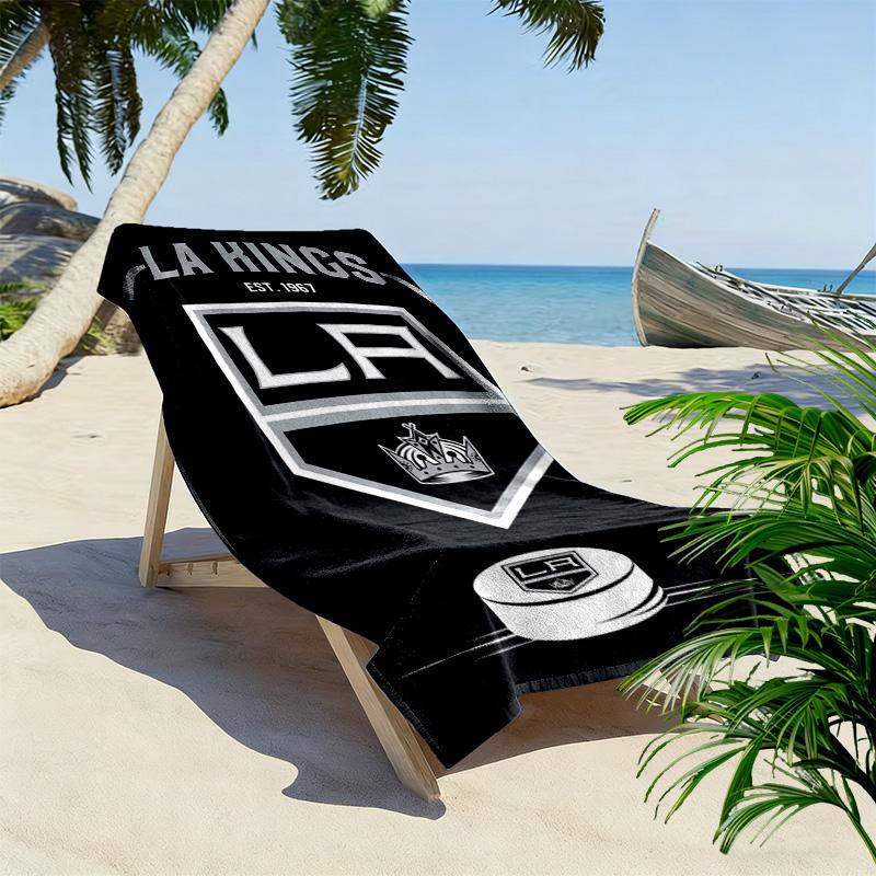 Los Angeles Kings Druck Strandtuch, Großes Weiches Schnelltrocknendes Handtuch für Strand Camping Schwimmen