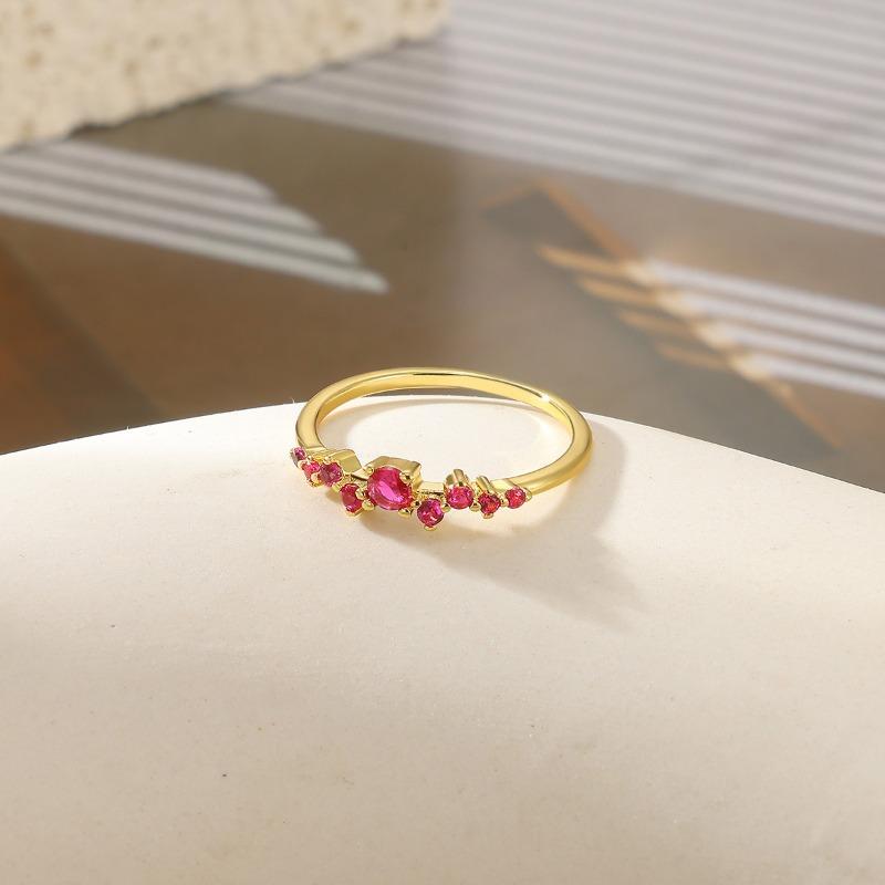 Zircon Ring Niche Unique Design Ring Daily Commuting Wear Hand Jewelry