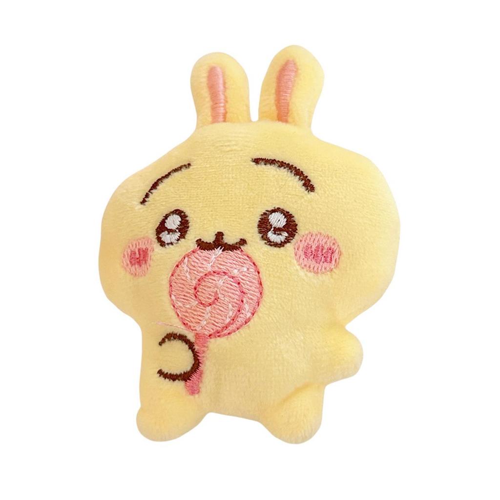 Adorable Plush Cartoon Figurine Brooches & Keychain Charms for Backpacks