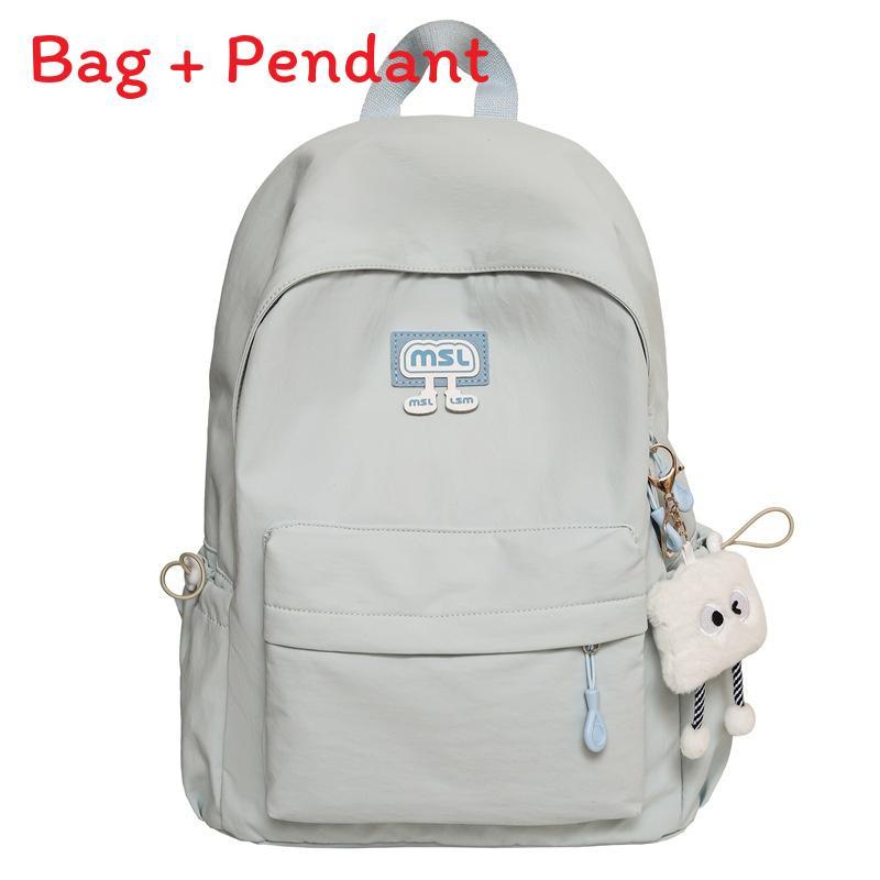 Girl Backpack For School With Breathable Nylon Material And Stylish Splicing Design