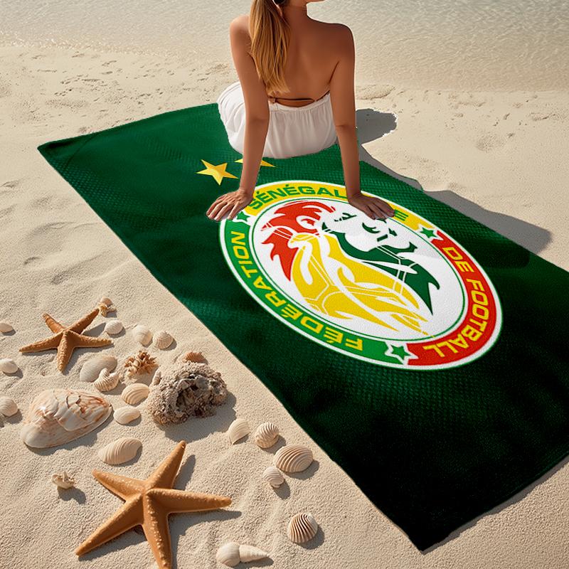 Senegal Fashion Beach Towel: Ideal for Summer Adventures Soft, Absorbent and Quick Drying Suitable for Swimming and Bathing