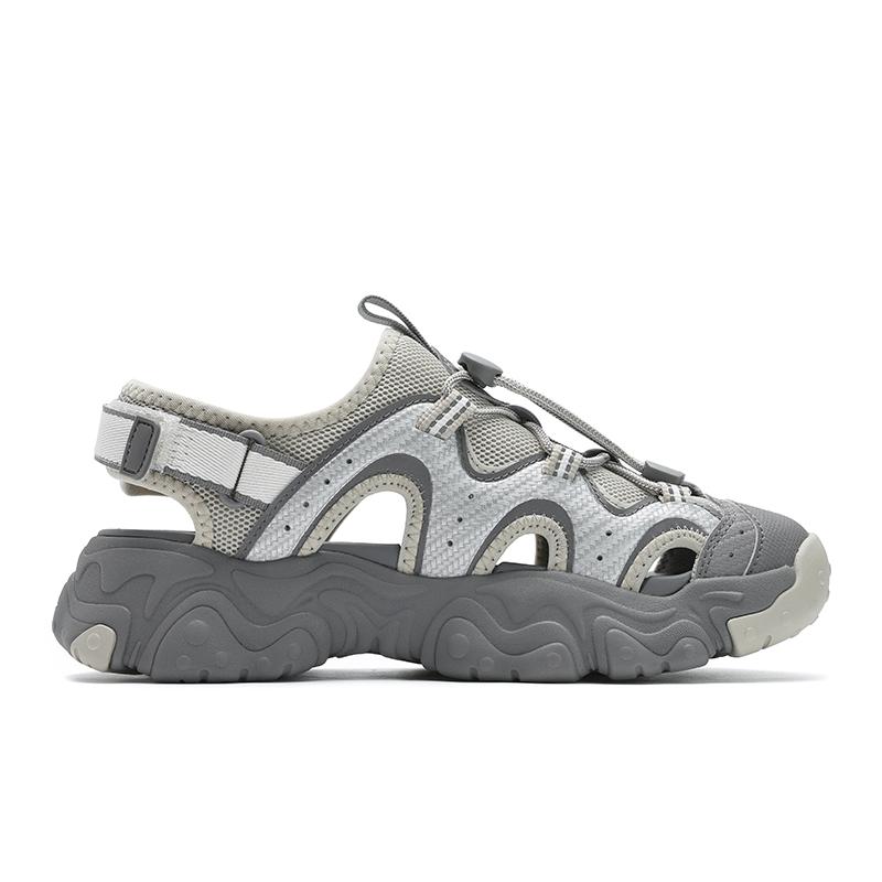 FILA Fluid 5 Sandal Cat Paw Creek Hiking Versatile Trendy Fashion Casual Retro Beach Sandals Women sandals Brown Silver F12W522401FCS