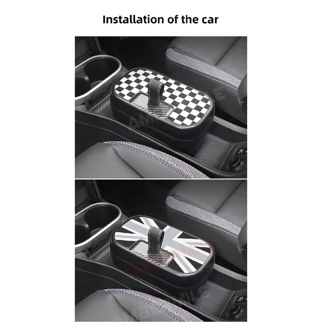 Central Control Storage Box For BMW Mini Cooper F65 F66 2024 2025 Central Armrest Storage Box Car Accessories