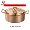 golden patterned deep soup pot 22cm