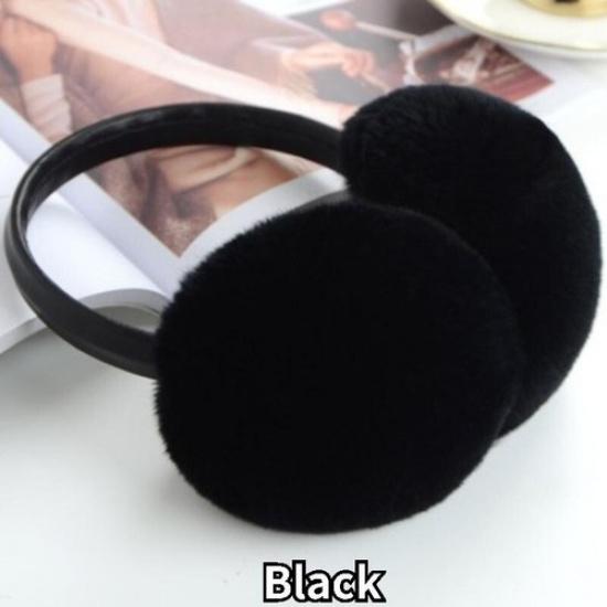 Women Warm Faux Rabbit Fur Earmuffs Plush Ski Ear Warmer Cover Earflap Winter