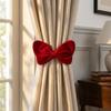 2Pcs Velvet Bowknot Curtain Tiebacks INS Curtain Strap Romantic Curtain Holders  Curtain Decor
