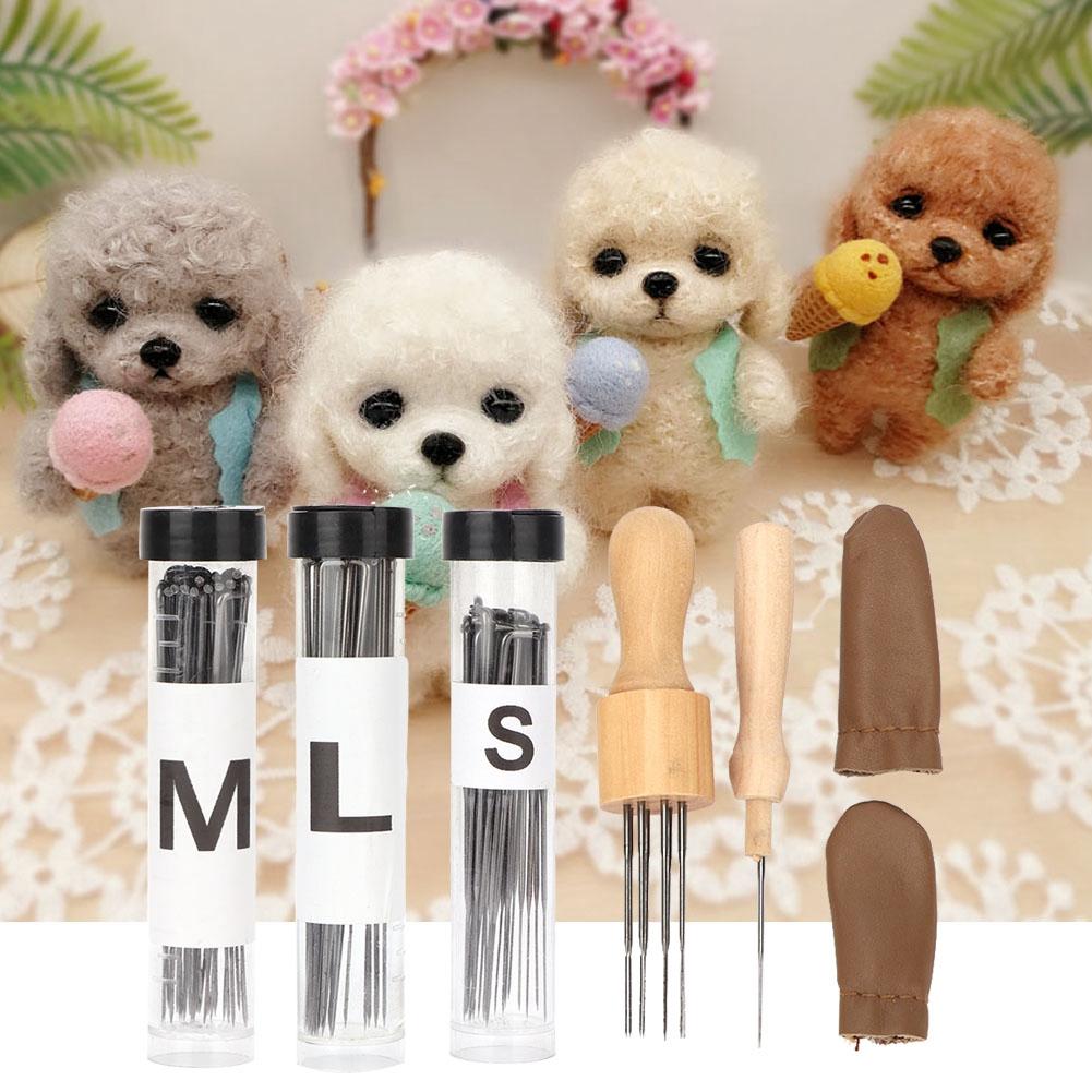 Popular Practical Wooden Handle Wool Felt Tool Poke Needle Delicate Production Kit