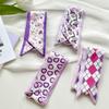 New Luxury Narrow Short Woman's Silk Scarf Hair Strip Silk Ribbon Small Neck Scarves Bag Handle Ribbon Scarf Kerchief Lady Tie