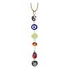 Evil Eye Good Luck Car Charm with 8 Ball, Mushroom, Clover, Ladybug, & Yin Yang Symbols