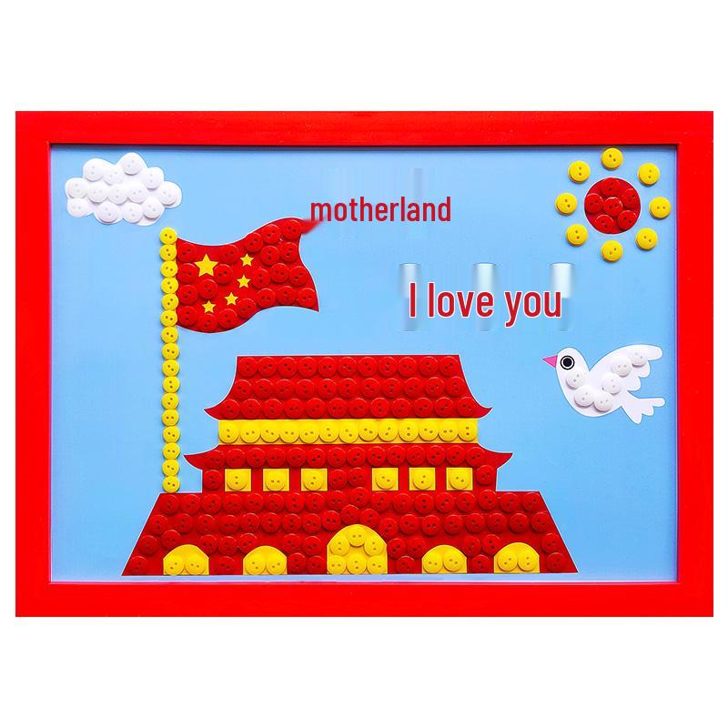 

Patriotic Heart Button Painting Kit for Kids – DIY Red Theme Craft