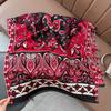 Retro Jacquard Scarf Girl Mother Gift Autumn and Winter Imitation Cashmere Warm Thickened Versatile Scarf Shawl Dual-purpose