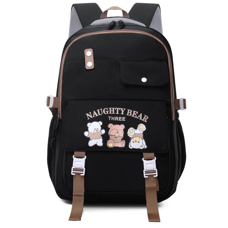 

Purple Nylon Stylish Backpack For Boys And Girls Ideal For School With Ergonomic Shoulder Straps Black