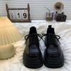 Height-increasing Platform Shorty Le Small Leather Shoes Women's Spring and Autumn Spring New Black Versatile Loafer Single Shoes
