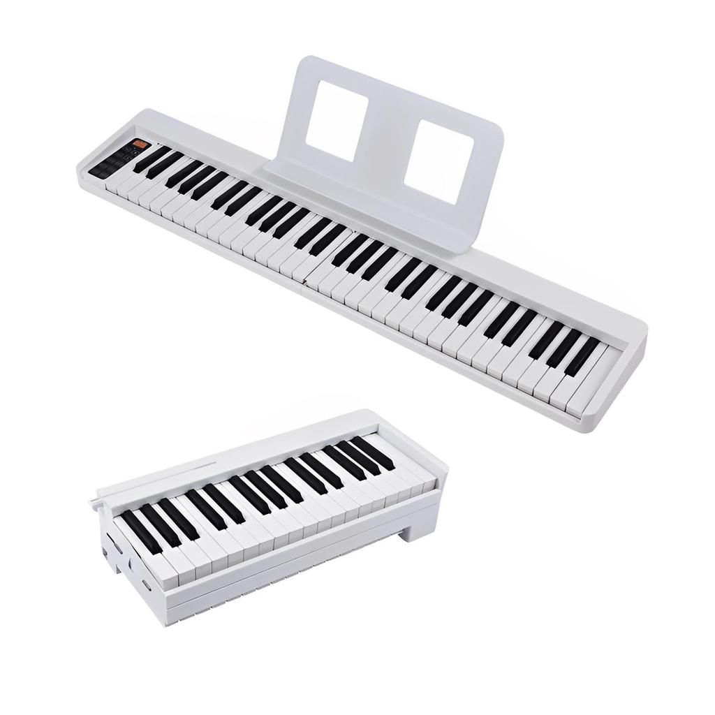 Portable 61-Key Foldable Electronic Piano Keyboard for Beginners and Adults