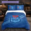 NSW Blues Pattern Microfiber 3Pcs Bedding Set Decor Duvet Cover Set For Bedroom Home Use
