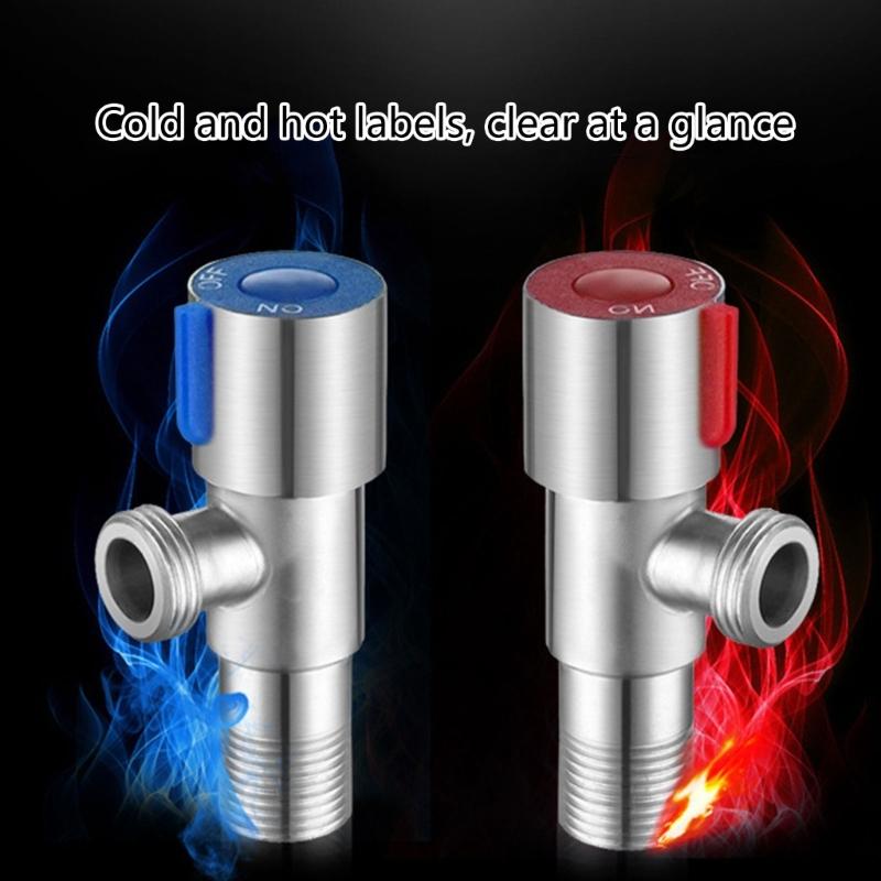 Upgraded 304 Steel Angle Faucet Convenient Water Control Solution G1/2 Thread Versatile for Kitchen Bathroom Durable