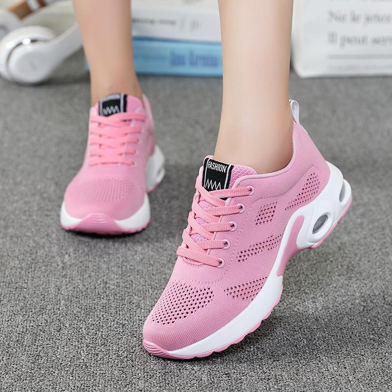 

Large size women s shoes summer hollow flying knitting women s shoes air cushion sports shoes women flying knitting sports shoes couple sports shoes 35