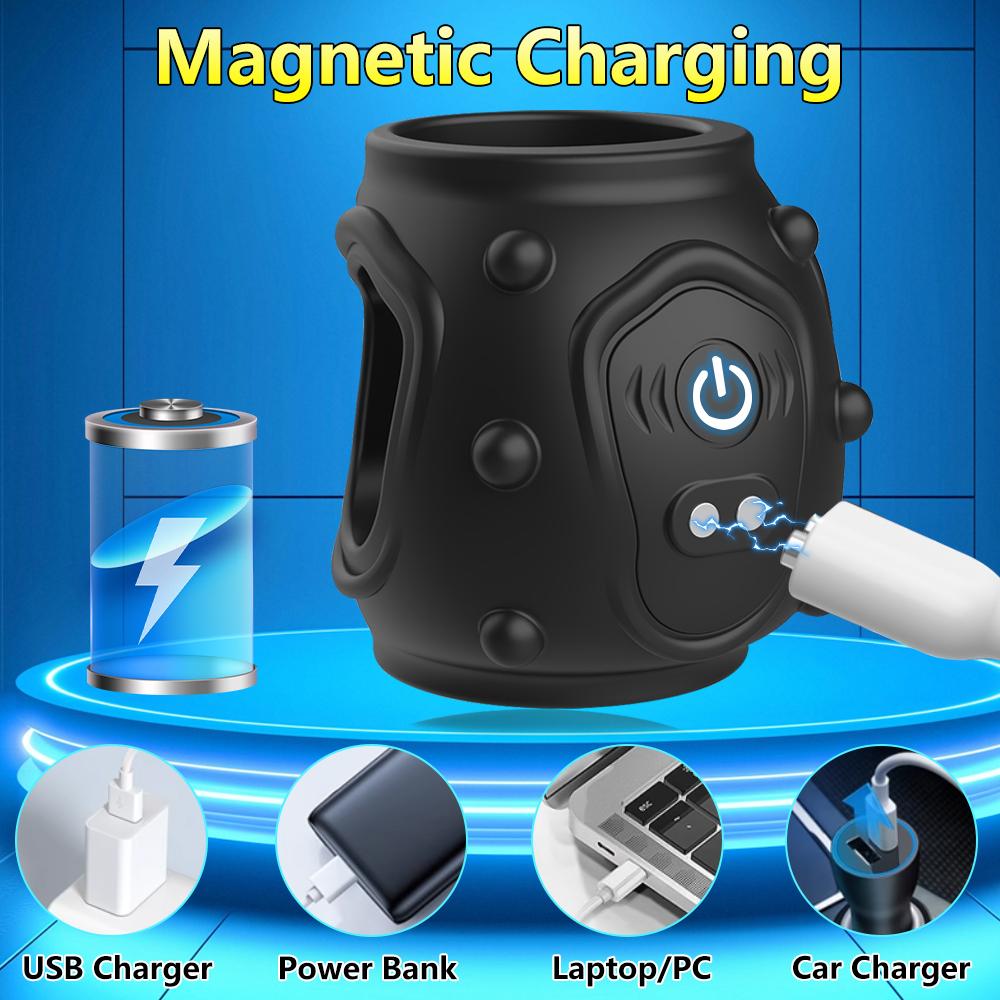 Breathable Penis Sleeve Ring Vibrator Delayed ejaculation Penis Enlarger G Spot Pleasure Stimulator Adult Sex Toy for Men