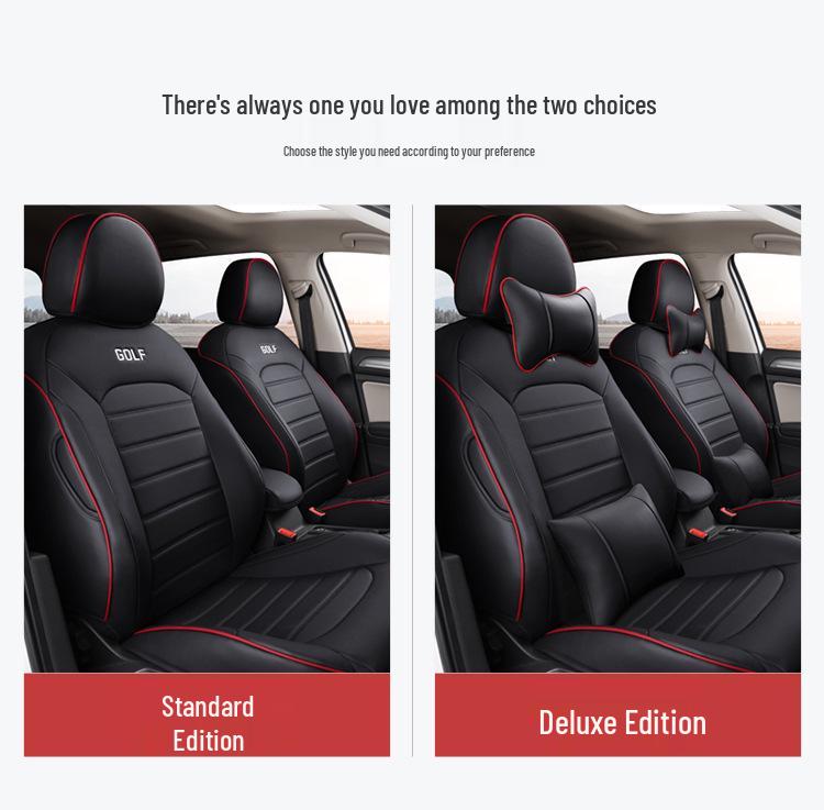 Durable Leather Golf Car Seat Cover – Universal Fit for All Seasons, Five-Seat Full Coverage.