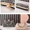 Women's Top Handle Handbags,Pearls Evening Clutches Purse with Chain Shoulder Bag for Party Prom Wedding Cocktail Club