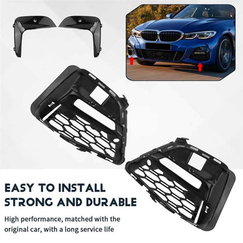 A03Z-Nebelscheinwerfergitter Für BMW Nebelscheinwerferblende Nebelscheinwerferrahmen Für BMW 3er G20 G28 320Li 325Li 19-22 Links 51118069371 5111808