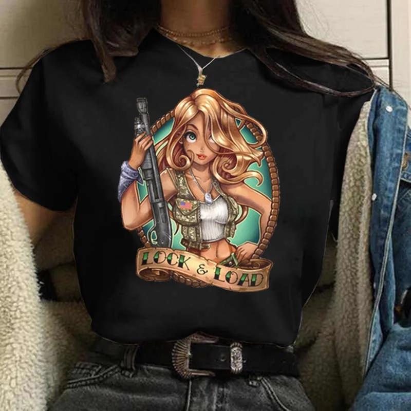 T-shirt Unisex New Punk Princess Jasmine Printed Fashion T Shirts 90s Kawaii Graphic Tops Harajuku O Neck Tee