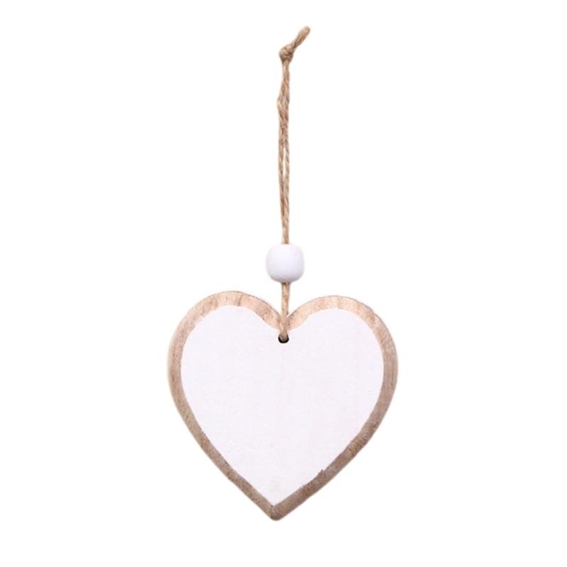 Natural Wooden Heart Shaped Adornment Bedroom Decorative Pendant Hanging Ornament for Weddings and Special Occasion