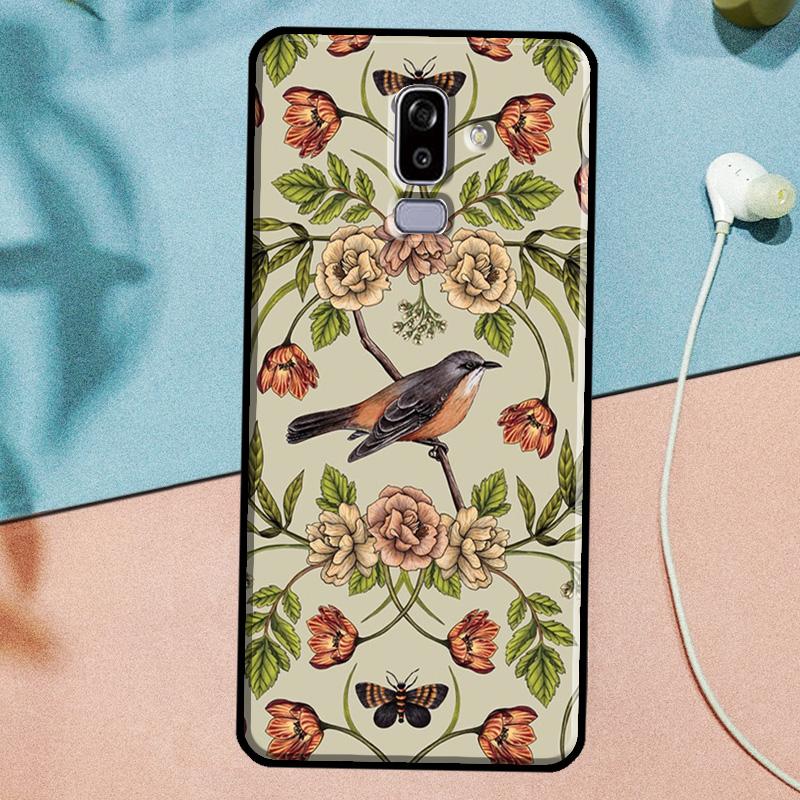 Garden Birds Case For Samsung Galaxy J3 J5 J7 2017 A3 A5 2016 A6 A8 J2 J8 A7 A9 2018 J4 J6 Plus Cover