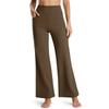 Women's Fleece Lined Wide Leg Yoga Pants Waterproof High Waist Business Pants Winter Warm Sweatpants with Pockets