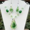Water Drop Flower Beaded Necklace & Earring Set - Versatile Women's Jewelry Accessory