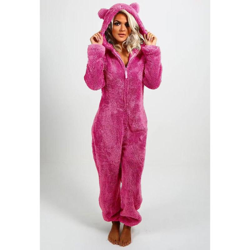 Modes Onesies Flīša guļamveļa kombinezons Lielizmēra
