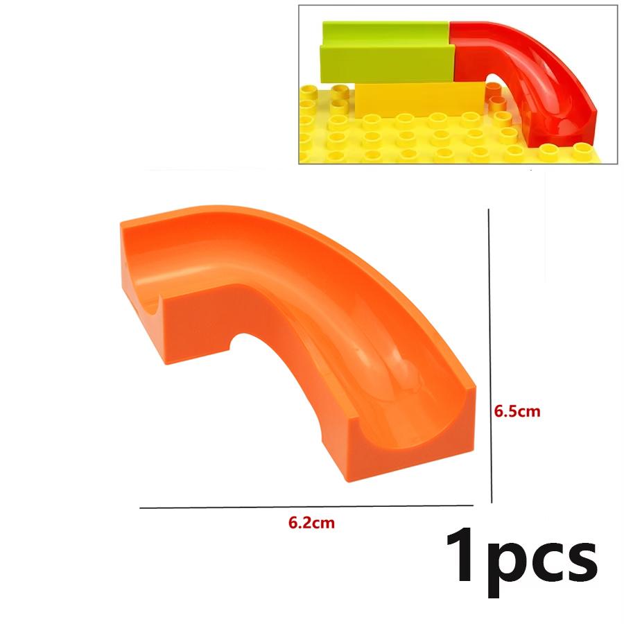 Nagy méretű csúszda, verseny, futópálya, labda, tégla, nagy részecske, építőkocka, tölcsér, csúszda, labirintus, kiegészítők, gyerekjátékok, kompatibilis duploe-k