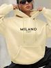 Milano Italien Sweatshirt Urlaub in Italien Geschenk für Frauen Milano Reise Kapuzenpullover Lässiger Kapuzenpullover mit Tasche Mode Langarm-Sweatshirt