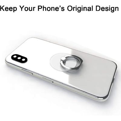 Transparent Phone Ring Holder Grip 360 Degree Free Rotation, Clear Cell Phone Finger Ring Kick-Stand Compatible with iPhone X 8 7 Plus 6S 6 5s 5 SE,