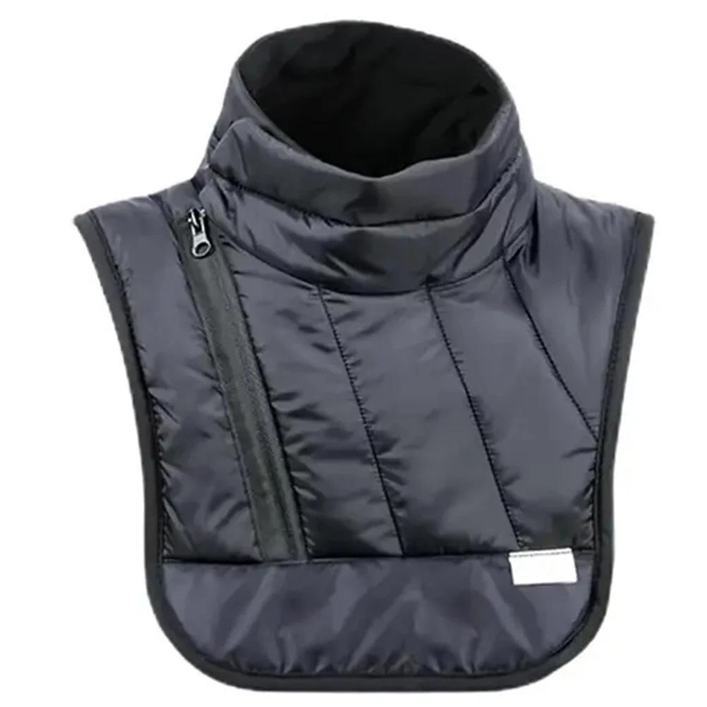 Windproof Winter Neck Warmer Vest Padded Thermal Chest Guard Armor For Cycling Motorcycle M(36x22x8cm)