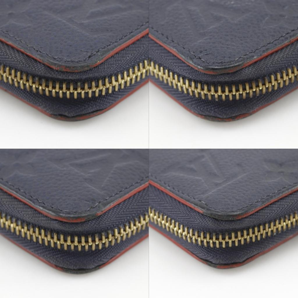 Louis Vuitton Zippy Wallet Purse M62121 Marine Rouge Navy Blue Monogram Ann Platt Unisex Used