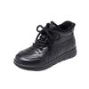 Retro High-top Cotton Shoes Warm and Velvet Versatile Winter Leather Flat Heel Beef Tendon Soft Sole Medium Old Mother Martin Boots
