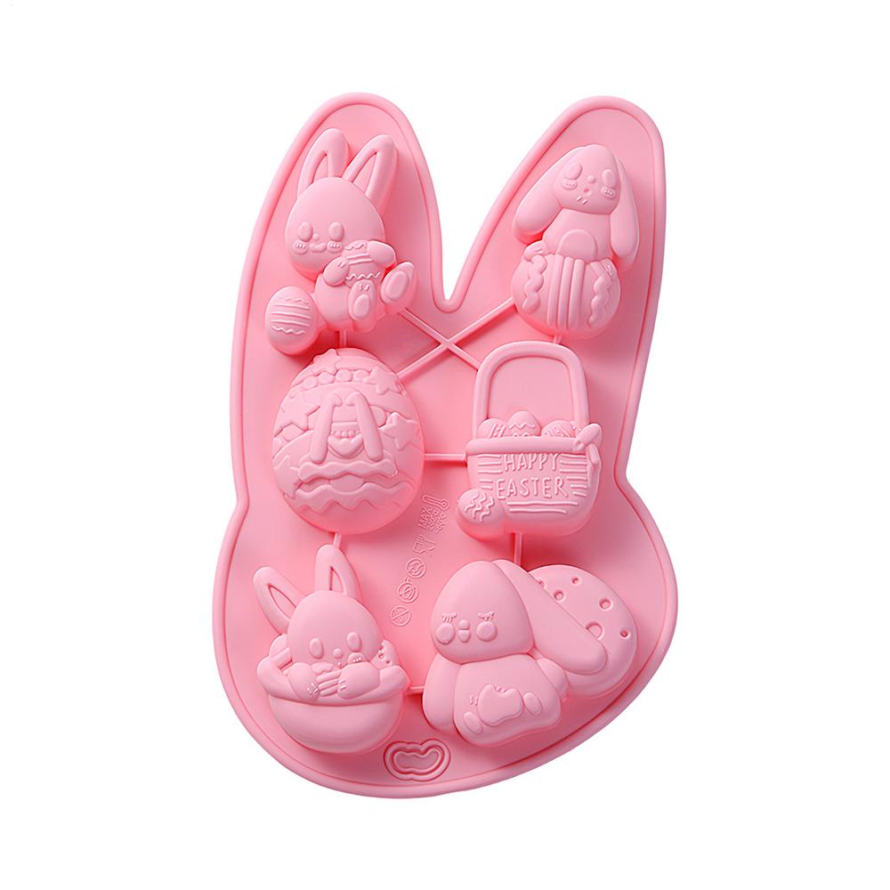 Silicone Mold Easy Release Handmade Craft-Making Tool 3D Rabbit Silicone Chocolate Mold For Ice Soap Cake Cupcake Decoration