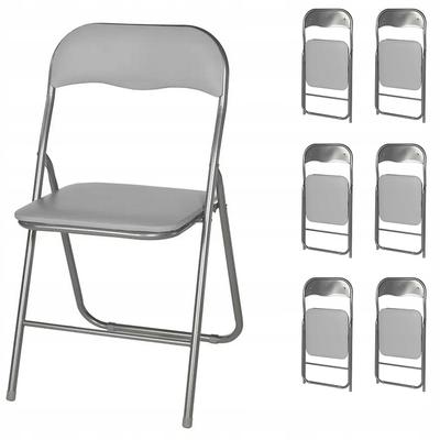Folding Chair, Garden, Catering, Office, Gray, Set of 6