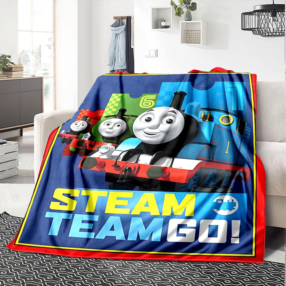 1pc Thomas Friends Thomas Way Flannel Blanket for Super Soft Cute Comfort Blanket for Travel Bedding Couch Sofa Blanket Y73019