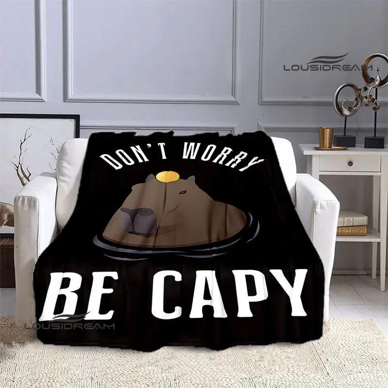 The Capybara Club Anime Blanket Picnic Blanket Vintage Blanket Home Travel Birthday Gift Bed Blanket Thin Blanket