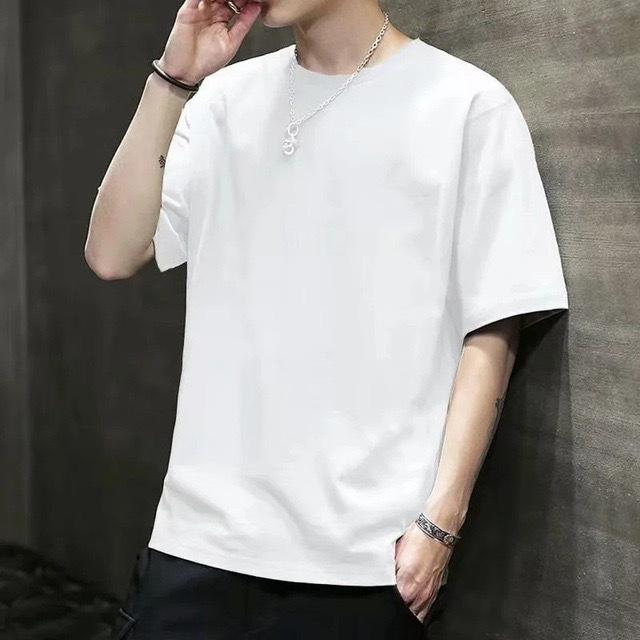 Men'S Short-Sleeved T-Shirt New Summer Trend Korean Version Loose Bottoming Shirt Clothes T-Shirt Large Size Teen