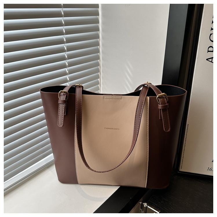 Sac Cabas Style Coréen Colorblock Grande Capacité Pour Femmes Parfait Pour Les Sorties Quotidiennes