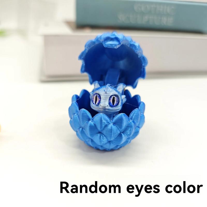 3D Printed Decorative Figurines Dragon Egg With Little Dragon Inside Home Furniture Desktop Decoration Gift Mini Toy Ornament